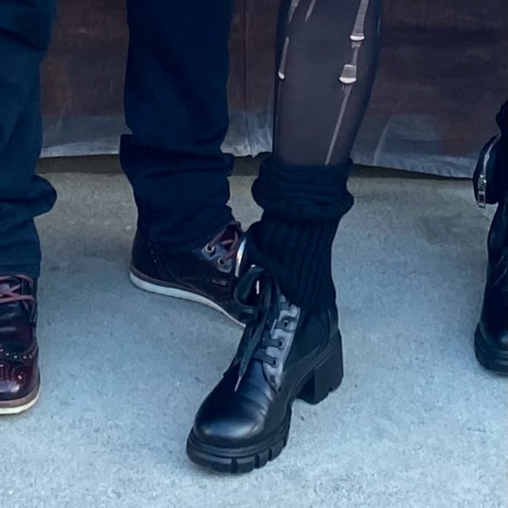 JF "TANZI" Black Combat Boots Size 9.5 - Picture 11 of 11